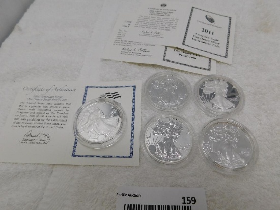 US Silver Dollar proof coins