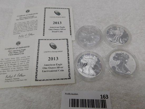 US Silver Dollar proof coins