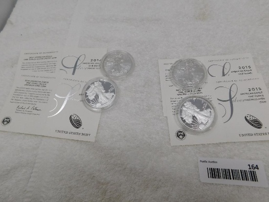 US Silver Dollar proof coins