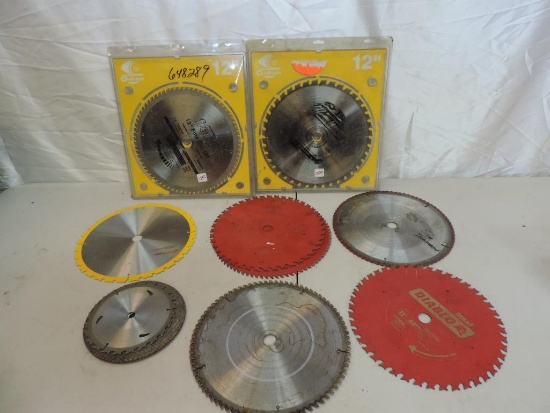 Carbide tooth table and compound miter saw blades lot.