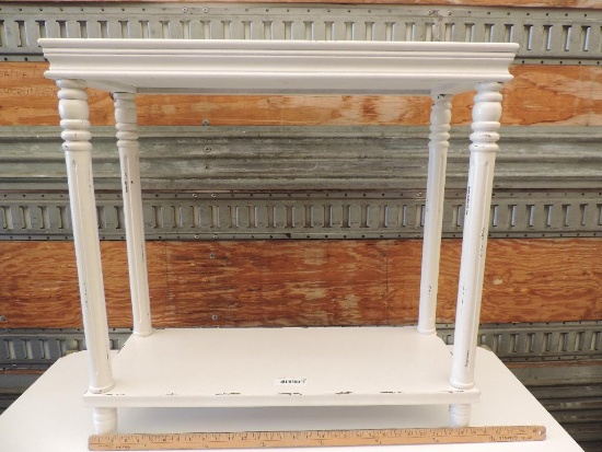 30x12x30" white rectangular entry table.