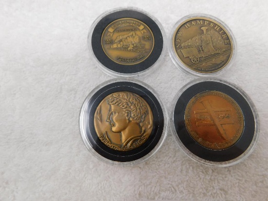 Railroad numismatic coins