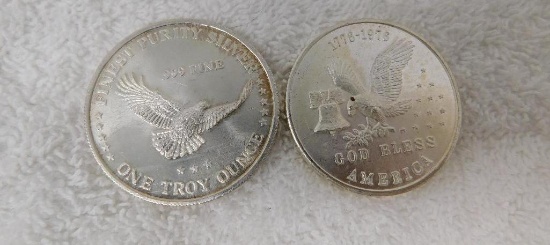Two Silver one ounce rounds