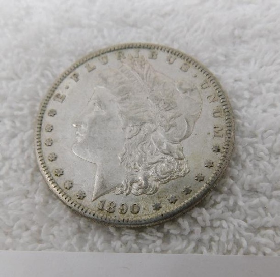 1890 "S" Morgan dollar coin