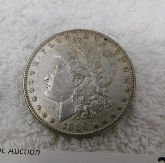 1886 Morgan dollar coin