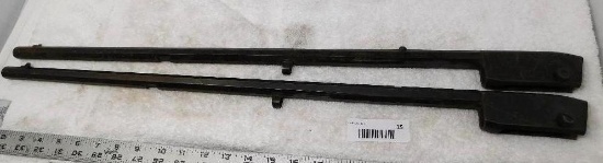 Two Remington model 12 barreled rifle actions