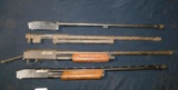 Four Sears shotgun receivers