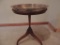 Antique side table with Rodgers silverplate trey top. 15x22