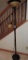 Bronze finish floor lamp with glass shades.