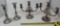 Rogers Marquise IS marked candlesticks and Burley's pewter candlesticks.