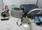 Polaroid land cameras and flash bulbs lot.
