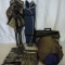 Northface Manatee size large RH zip sleeping bag, Storehouse bag, 2 Camp chairs and camo tarps.