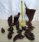 Carved wood eagles, swordfish and ducks lot.
