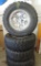 Set of 4 LT 285/70 R17 BF Goodrich Mud-Terrain tires and wheels.