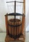 Vintage cast iron and wood press. 12x12x24