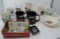 Earnhard zippo and 8 nascar collector coffee mugs.