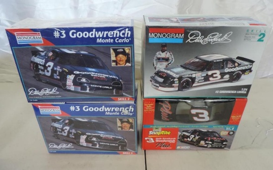 4 Earnhardt models, 3 are factory sealed.