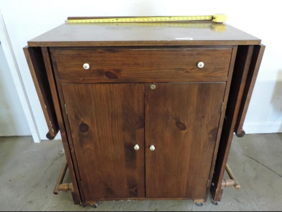 36x22x41" vintage rolling pine bar.