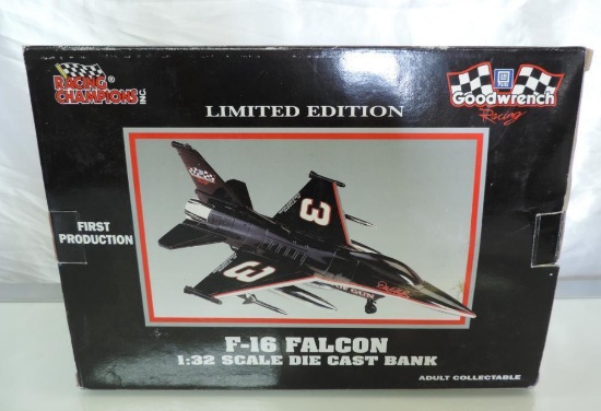 F-16 falcon 1/32 scale die cast bank (new in box).
