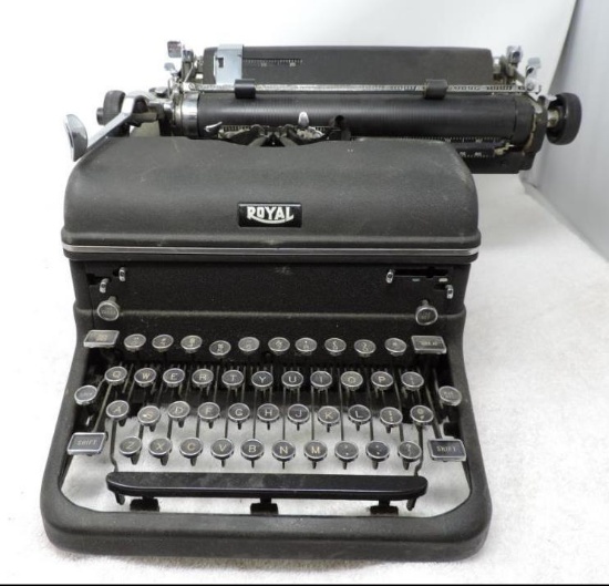 Vintage Royal typewriter with touch control.