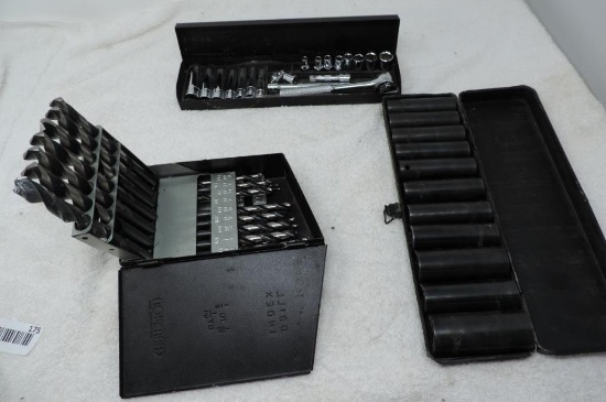 2 Pittsburgh socket sets and a Champion drill index.