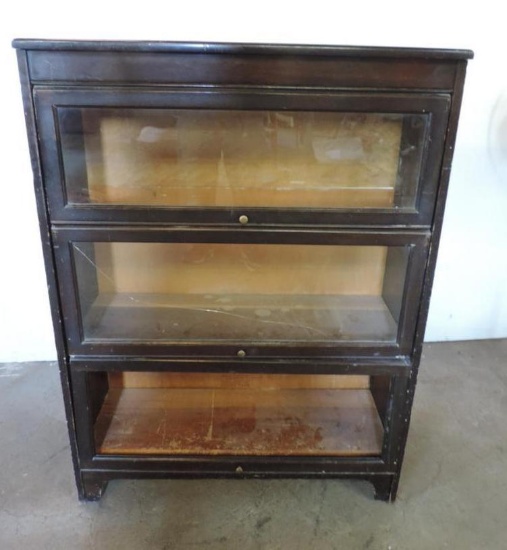 Glass doored bookcase.