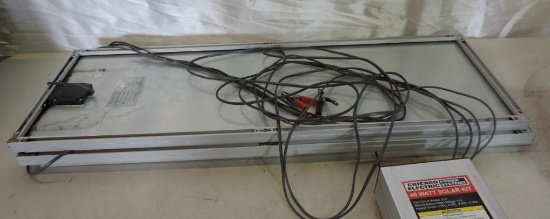 3 36x12" solar panels and Chicago Electric 45 watt solar kit (untested).