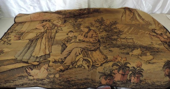 2 64x48" tapestries, Unknown maker, good condition.