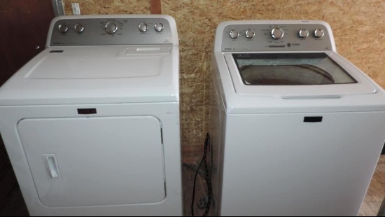 Maytag Bravos MCT electric washer and dryer set.