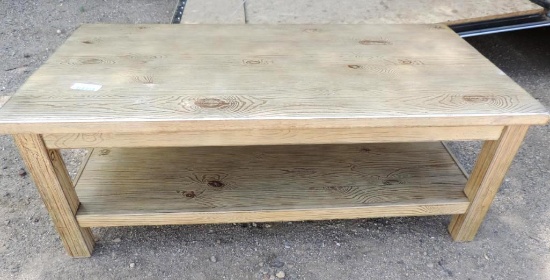 48x24x18" barnwood finish coffee table.
