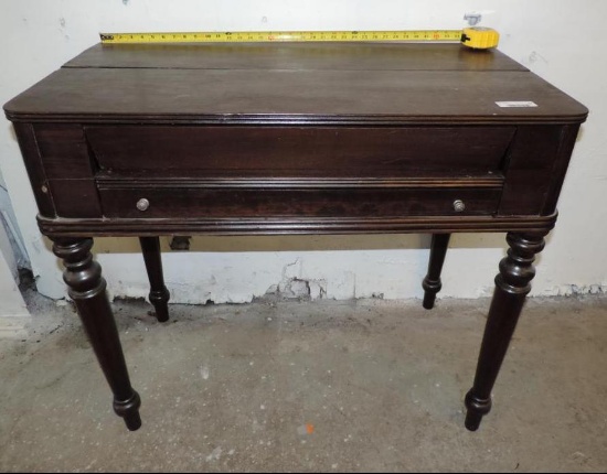 Antique lift top small secretary desk.