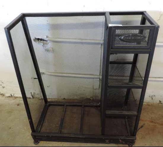 Suncast black metal organizer. 32x16x37".