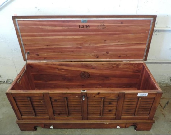 Lane cedar chest with key.