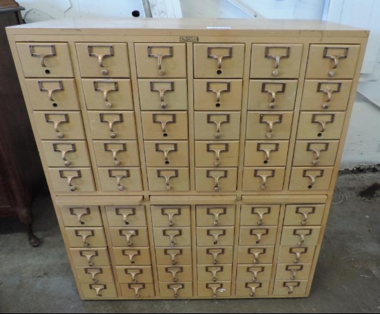 Unique wooden multi drawer cabinet (60 drawers).