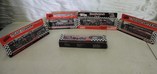 5 Matchbox sets. 3 team convoys and 2 transporters.