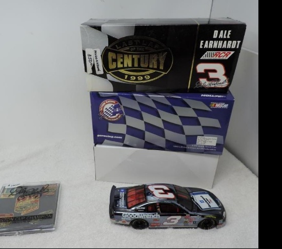 1999 Limited edition GM Goodwrench last lap of the century monochrome die cast car and collector pin