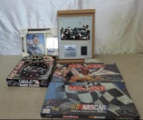 2 limited edition prints, race clock, Earnhardt and nascar new monopoly games.