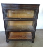 Glass doored bookcase.