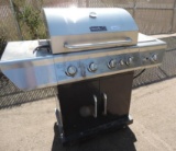 Nexgrill stainless steel gas BBQ with propane tank (Untested).