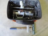 Dewalt ool bag with rollers and dry wall tools.