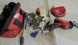 Milwaukee cordless Hackzall with charger, case and accessories.