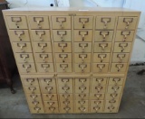 Unique wooden multi drawer cabinet (60 drawers).