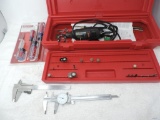 Craftsman rotary tool with case, 2 micrometers and 5 piece screw driver set.