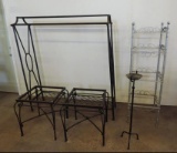 Metal furniture grouping.