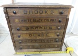 Antique 6 drawer spool cabinet.