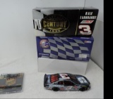 1999 Limited edition GM Goodwrench last lap of the century monochrome die cast car and collector pin