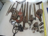 Rigid pipe wrenches, pipe cutters, files, large bits and more.
