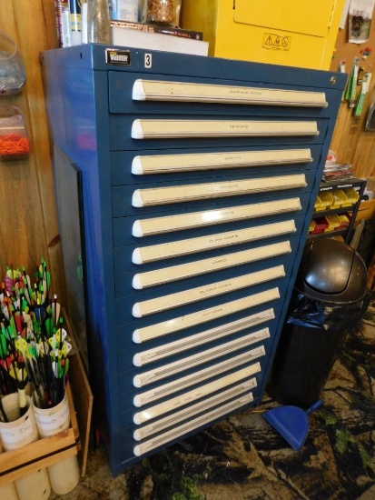 Archery parts cabinet