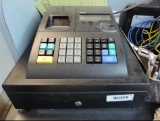 Royal 210DX electronic cash register, powers on (no key).
