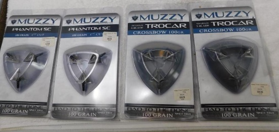 Muzzy Trocar Crossbow 100 grain broadheads